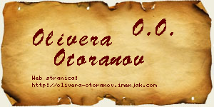 Olivera Otoranov vizit kartica
